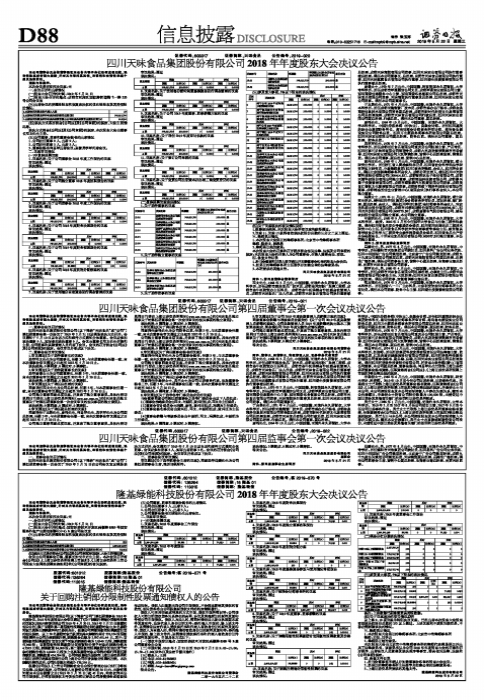 四川天味食品集团股份有限公司第四届董事会第一次会议决议公告