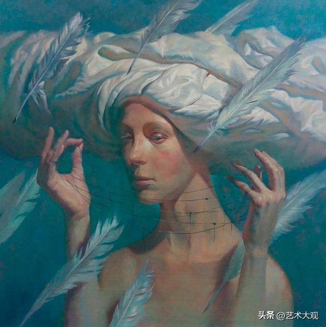 创意油画素描——白俄罗斯女画家Vsevolod肖像静物绘画作品欣赏