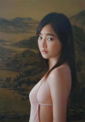 年轻的美女5_青春靓丽——年轻艺术家人体油画中的美少女