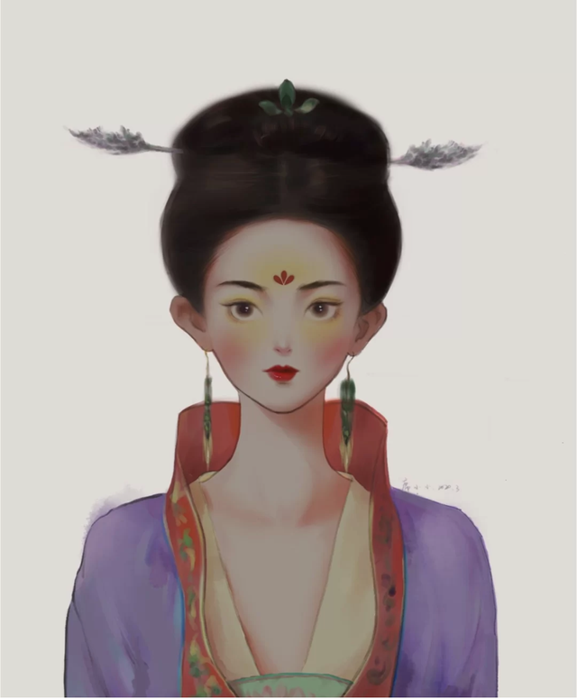 古风少女插画｜温柔腼腆中不失纯真，恬静柔和中不失灵动