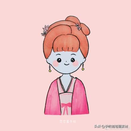 古风小姑娘简笔画~简单容易画