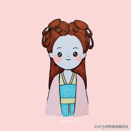 古风小姑娘简笔画~简单容易画