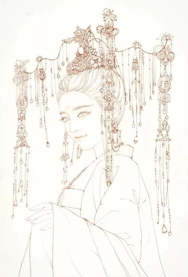 超级腻害的古风少女手绘插画，看完美得让人过目不忘