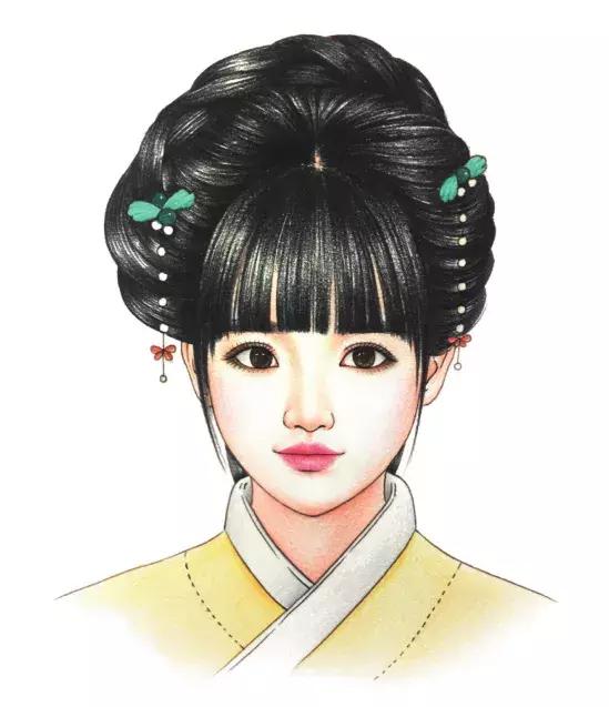 教你用彩铅画古风美女插画（附造型图解）