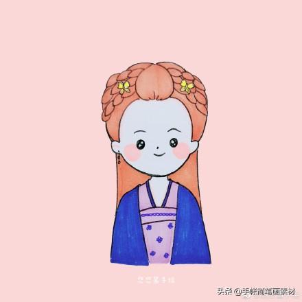 古风小姑娘简笔画~简单容易画