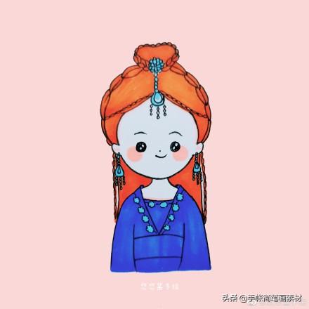 古风小姑娘简笔画~简单容易画