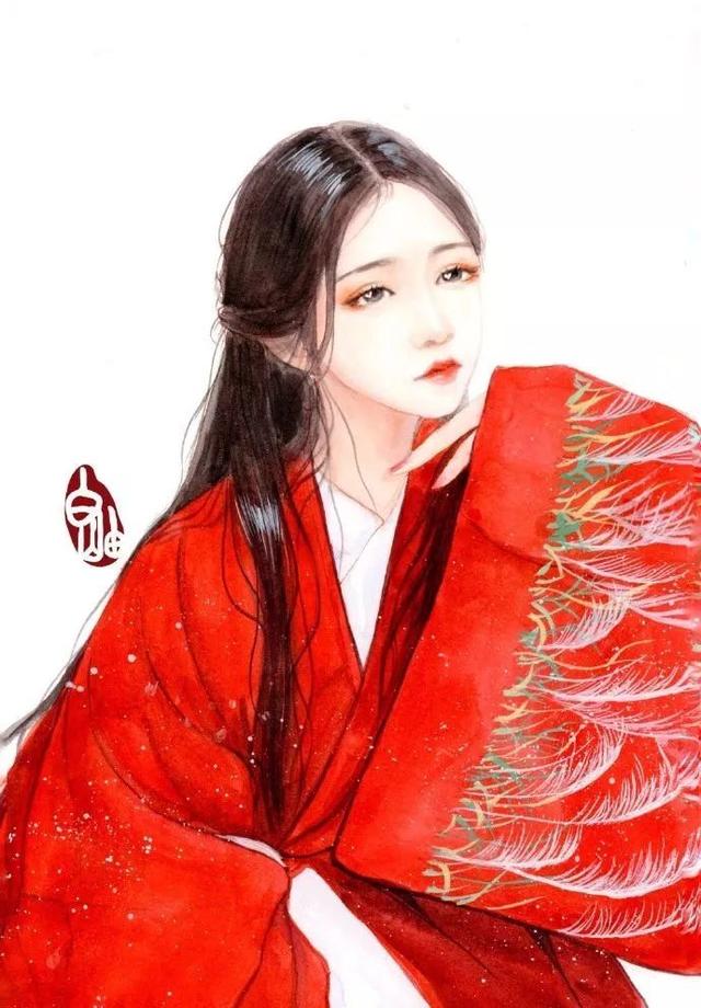 超级腻害的古风少女手绘插画，看完美得让人过目不忘