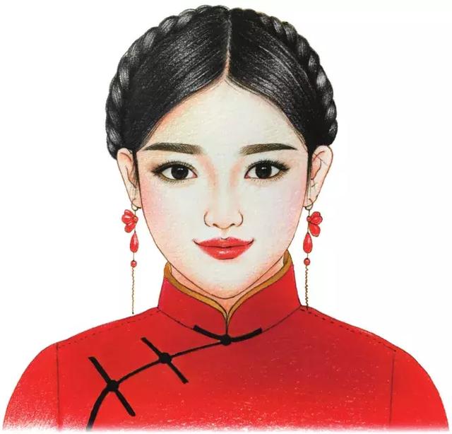 教你用彩铅画古风美女插画（附造型图解）