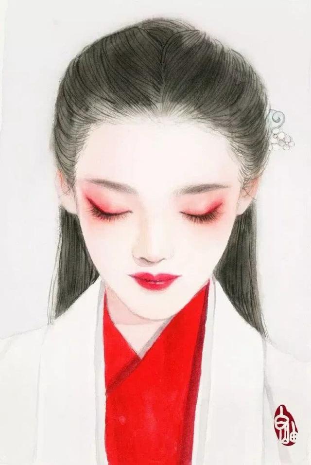 超级腻害的古风少女手绘插画，看完美得让人过目不忘