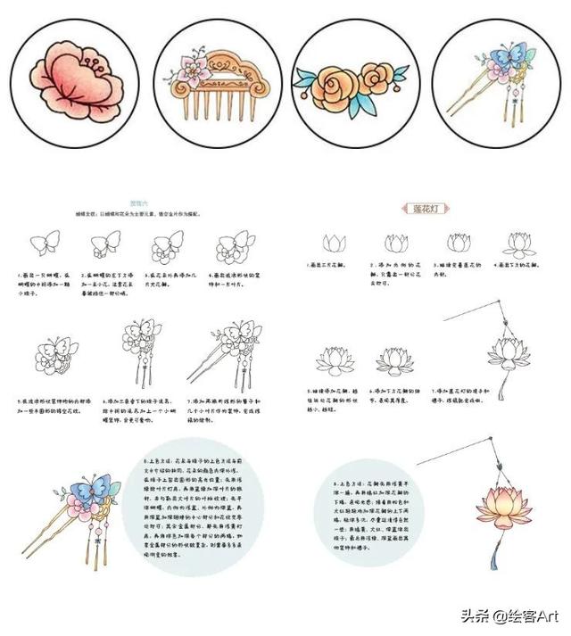 画技-20 可爱值+30，简笔国风小美人，这回你总能眼会手也会了吧