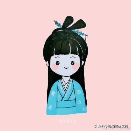 古风小姑娘简笔画~简单容易画