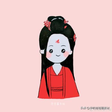 古风小姑娘简笔画~简单容易画