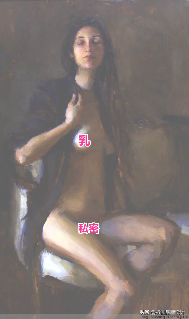 “乳”此美丽的人体油画作品，肌肤如此细腻丝滑，真美