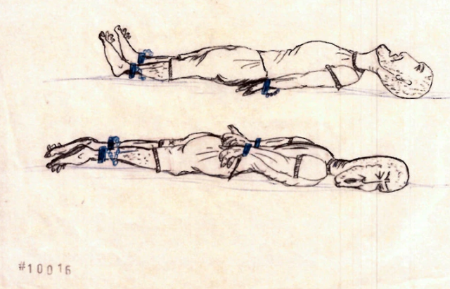 水刑、幽禁、撞墙、不给睡，囚犯手绘还原美国中情局虐囚
