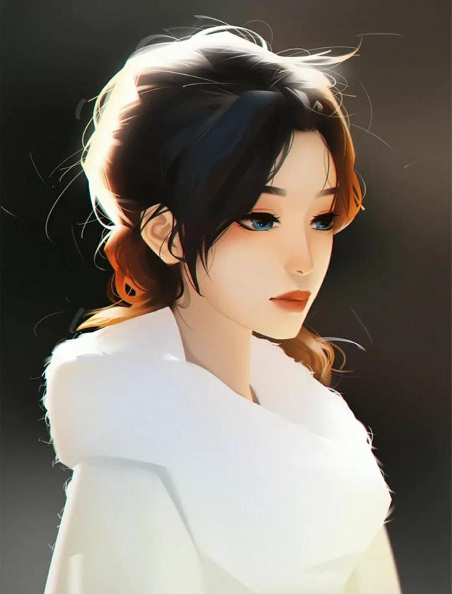 头像——唯美，漂亮的手绘女孩儿插画