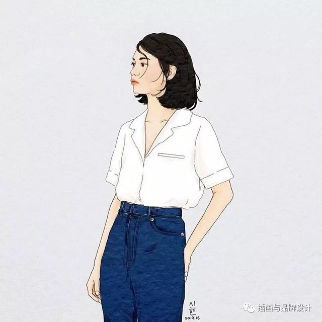 插画丨韩国森系美女插画师的超清新人像，给你一阵沁人心脾的清凉美感