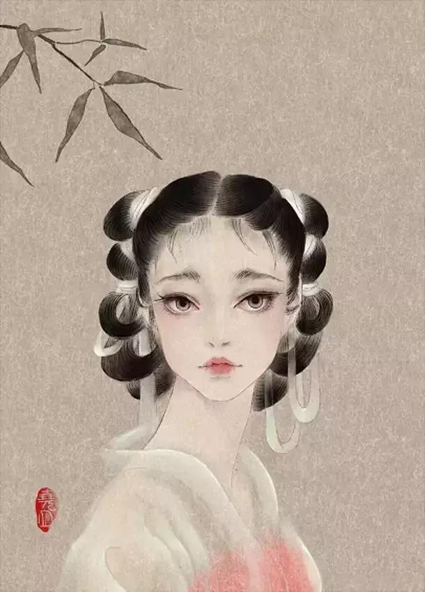 她把词牌名画成美人，每张都美得动人心弦