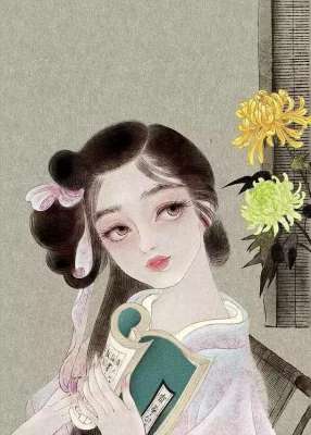 美女词牌(她把词牌名画成美人，每张都美得动人心弦)