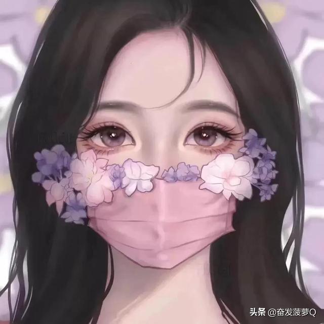 带口罩的美女微信头像分享