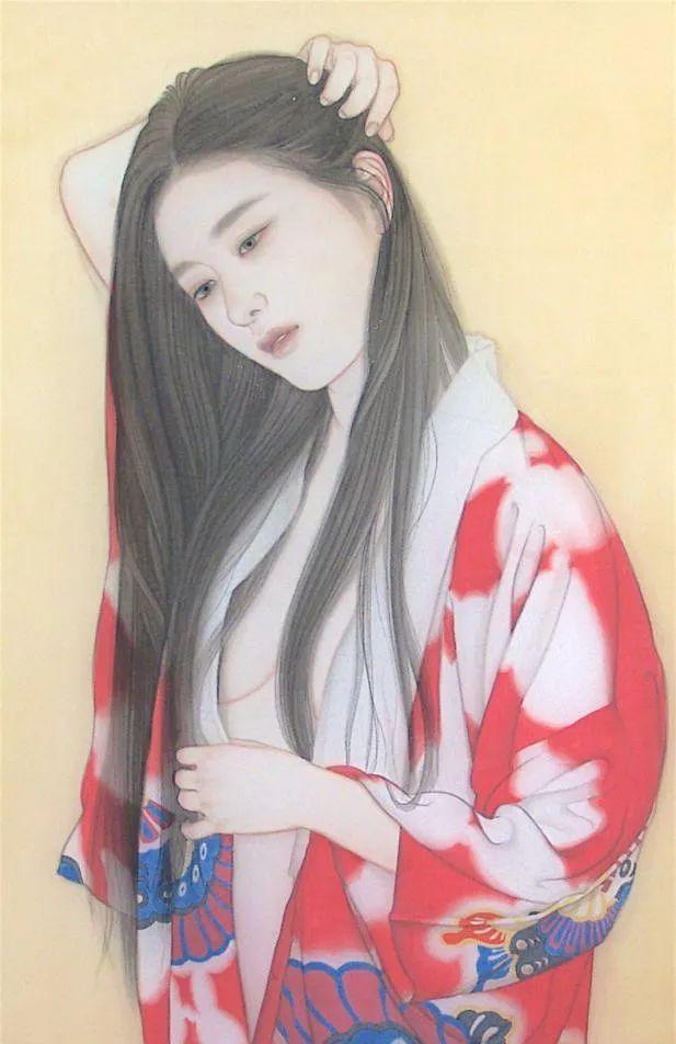 日本女画家唯美工笔人体绘画作品