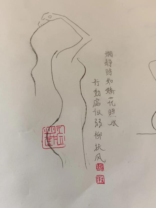 几幅关于美女的简笔画，临摹的，欢迎点评！