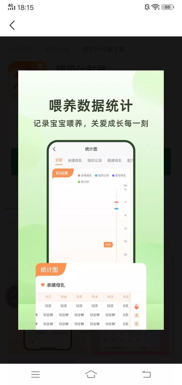 喂奶计时器APP软件多种功能，妈妈好帮手